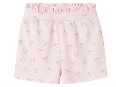 Lyserøde shorts fra Name it med små pink kirsebær med ansigter 13228158 ballerina cherries
